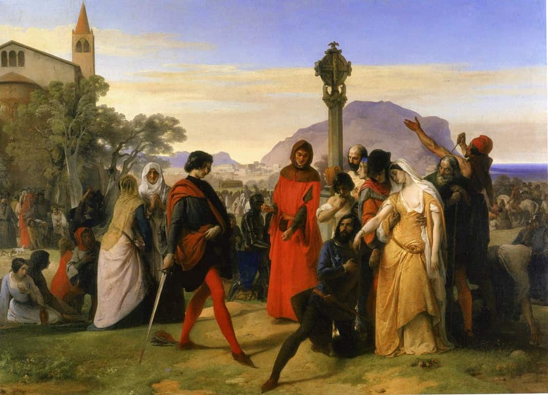I Vespri siciliani, dipinto di Francesco Hayez raffigurante la rivolta popolare del 1282 a Palermo